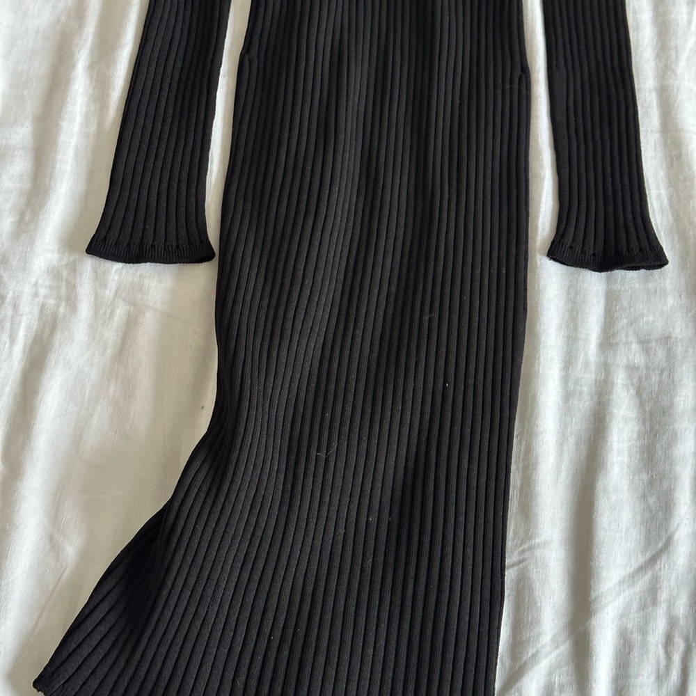 Versace Black Ribbed Dress - Picture 4 of 4